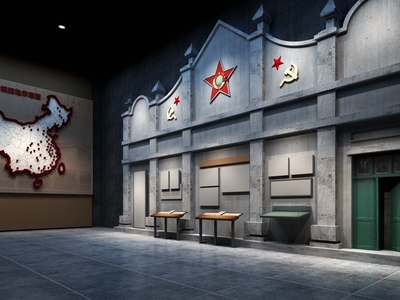 现代党建展厅 抗战馆 展馆场景