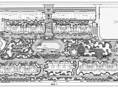 现代庭院 小区种植平面图 施工图