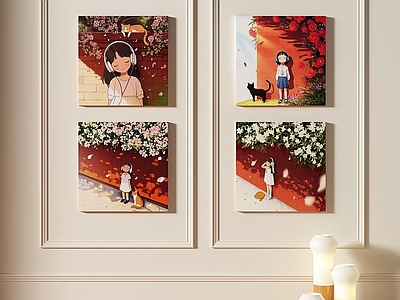 现代简约挂画 女孩房挂画 客厅挂画 玄关挂画