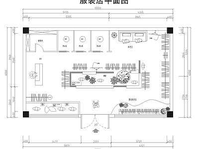 现代服装店 服装店 施工图