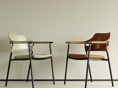 现代中古餐椅 现代餐椅 皮椅