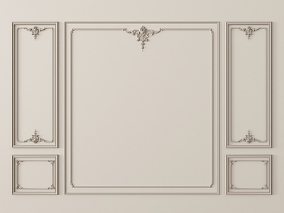 法式线条 法式石膏线 背景墙