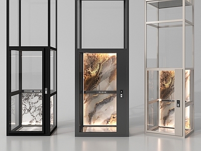 现代电梯 观光电梯 升降梯