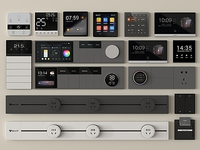 开关 功能面板 现代开关插座 轨道插座 智能面板