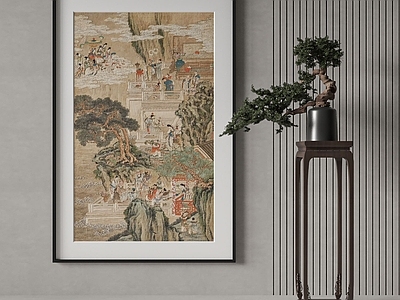 新中式中式挂画 字画 画框 画卷 书房挂画 客厅挂画