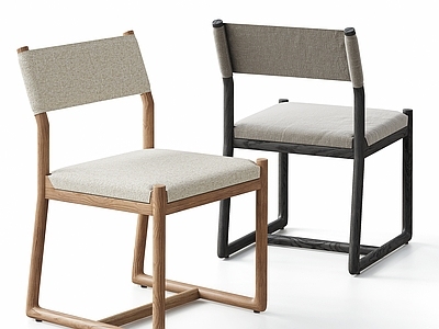 北欧侘寂餐椅 KAVEHOME 北欧单椅组合 餐椅 休闲椅 木椅