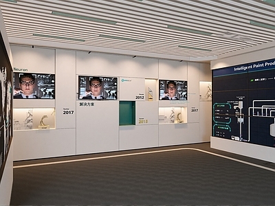 现代企业文化展厅 规划展厅城市展栏 办公室