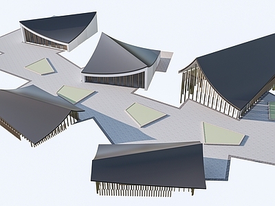 现代其他景观小建筑 现代公共建筑