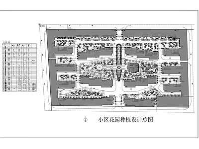 现代庭院 小区种植设计方案 施工图