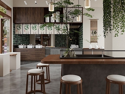 新中式现代茶餐厅 新中式茶餐厅