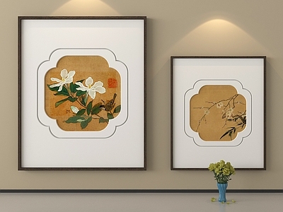 现代挂画 装饰画 宋式挂画组合 美学精品画