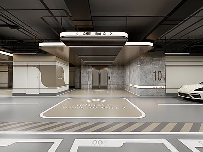 现代其他公共空间 地下室车库光厅
