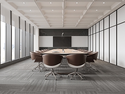 现代会议室 会议桌椅