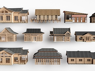 现代其他景观小建筑 木屋 现代木屋小建筑 景观小建筑