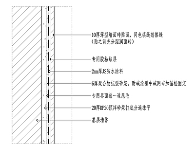 墙面节点 墙砖节点 施工图