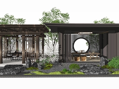 现代新中式亭子 四角亭 室外休闲茶亭 古铜不锈钢茶亭 庭院景观茶亭