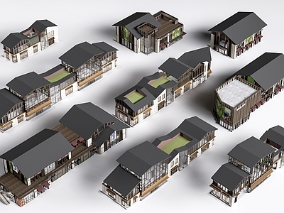 现代其他商业建筑 现代商业街建筑 商铺建筑 沿街商铺