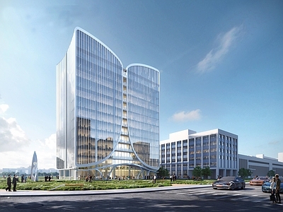 现代极简厂房 厂房及办公楼