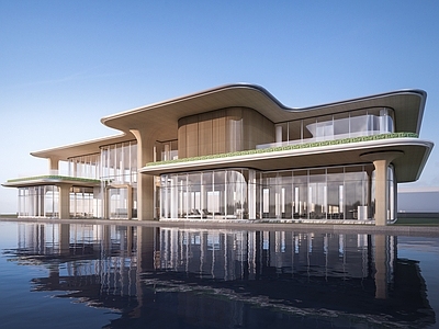 现代其他景观小建筑 现代售楼部建筑 文化馆建筑 公共建筑