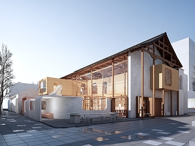 现代其他景观小建筑 现代书店建筑 民宿建筑 文创建筑