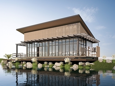 现代其他景观小建筑 现代小公建 商店建筑 咖啡厅建筑 驿站 建筑