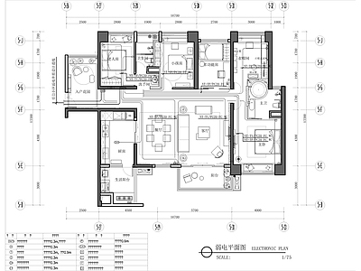 其他机电图纸 21层样板间电气 施工图