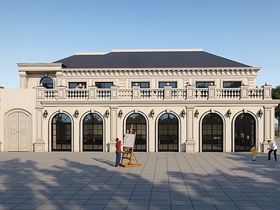 法式售楼处建筑 法式会所