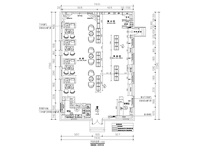 现代其他商业空间 专卖店 体育用品专卖店 水吧咖啡吧 服装店 施工图