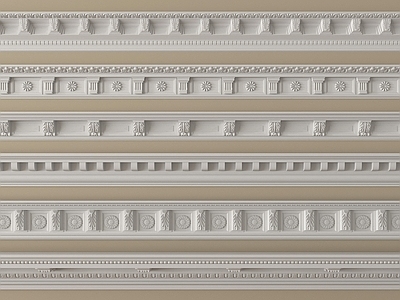 简欧线条 简欧石膏线 石膏构件 线条