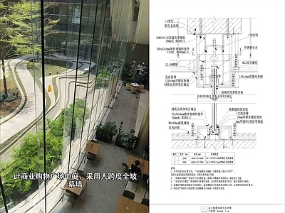 玻璃门节点 玻璃安装节点 高大玻璃安装节点 玻璃节点 玻璃隔墙节点 大型玻璃安装节点 施工图