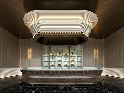 现代售楼处 水吧区 售楼处 SGD 阅金沙