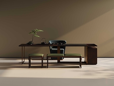 现代新中式茶桌椅 茶桌 大板桌 长桌