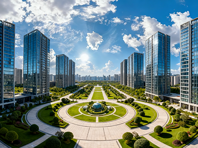 现代小区HDR 城市住宅区HDR