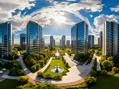 现代小区HDR 城市住宅区HDR