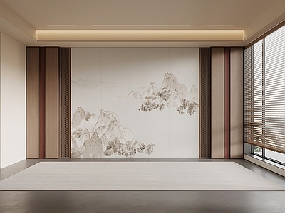 新中式沙发背景墙 新中式背景墙 沙发背景墙 床头背景墙