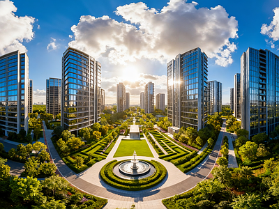 现代小区HDR 城市住宅区HDR