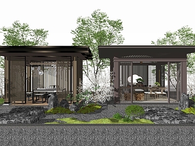 现代新中式亭子 室外休闲茶亭 金属品茶亭 庭院景观茶亭