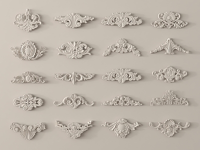 欧式雕花 欧式雕花 角花 石膏构件