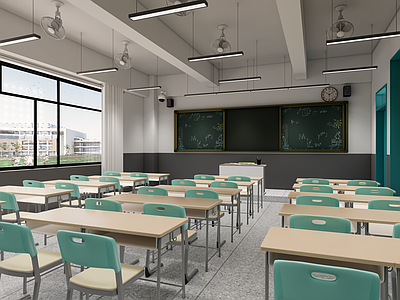 现代教室 课堂教室 中学教室 小学教室 教室