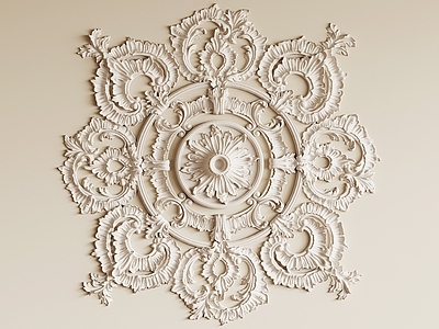法式雕花 法式石膏雕花灯盘