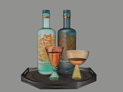 酒具 酒杯 酒瓶 托盘