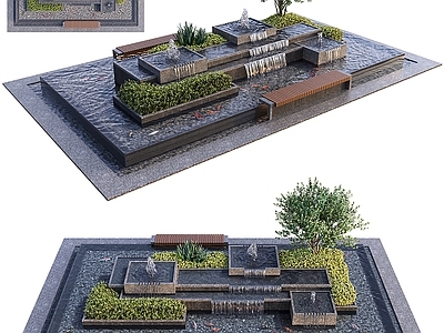 现代喷泉 园林喷泉水池景观