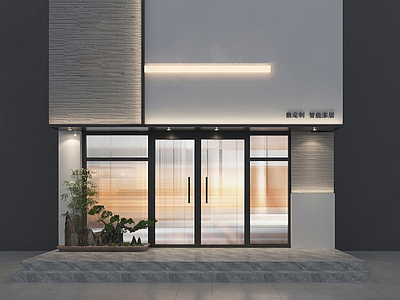 现代门头 装饰公司店面门头 家居建材门头 全屋定制门头