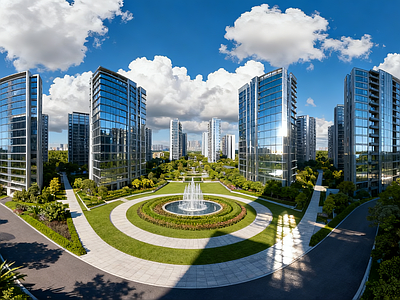 现代小区HDR 城市住宅区HDR