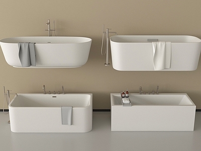 浴缸 卫浴小件 现代浴缸 方形浴缸 椭圆形浴缸