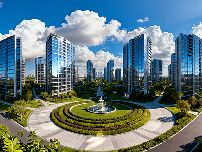 现代小区HDR 城市住宅区HDR
