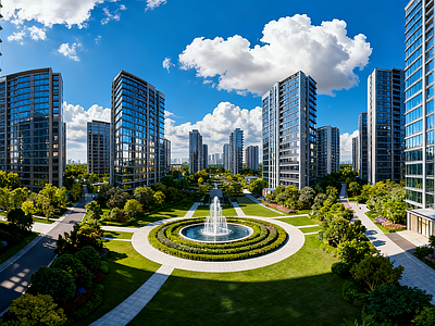 现代小区HDR 城市住宅区HDR