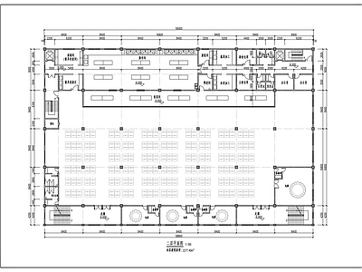 现代其他公共建筑 员工食堂方案 施工图