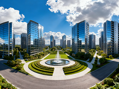 现代小区HDR 城市住宅区HDR