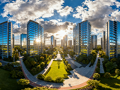 现代小区HDR 城市住宅区HDR